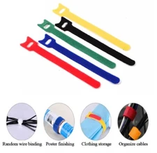 100-Pack Reusable Magic Fastening Cable Ties – Self-Adhesive Strap Organizers