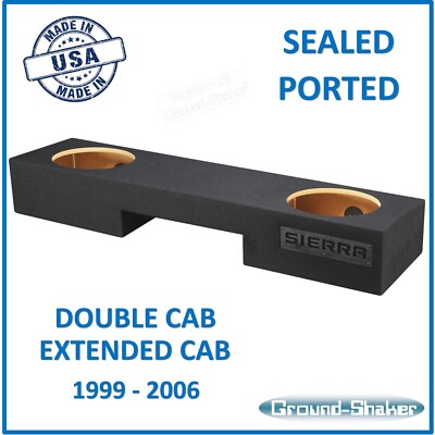 GMC SIERRA Extended Cab 1999-2006 Dual Sub Box Subwoofer Enclosure