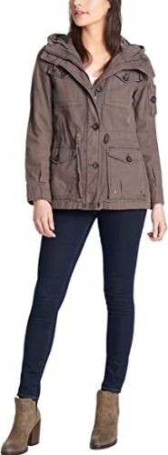 Levi's Women's Cotton Four Pocket Hooded Field Jacket - Gray - 1XL - Picture 2 of 7