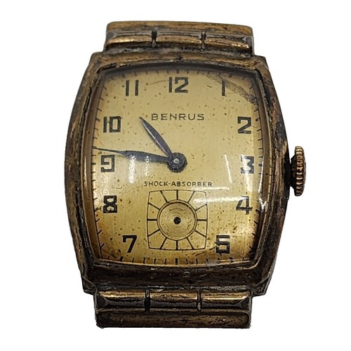 Vintage Benrus Mens Watch 34mm Gold Plated 3021 Expansion Band Manual Wind Vintage Benrus Mens Watch 34mm Gold Plated 3021 Expansion  main image 3