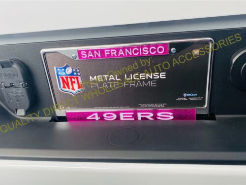 PINK San Francisco 49ers METAL AUTHENTIC ✅ NFL License Plate Frame Best GIFT