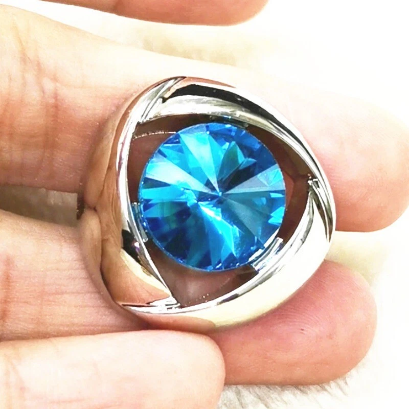 6X Rhinestone Buttons with Metal Loop Glass Crystal Sewing for Costume Decor DIY - Image 4 of 4