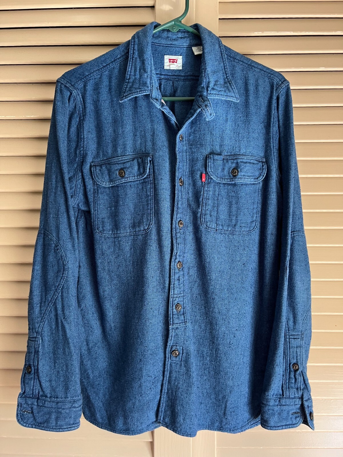Levi's LVC Work Shirt size M Japanese Selvedge Indigo Dyed