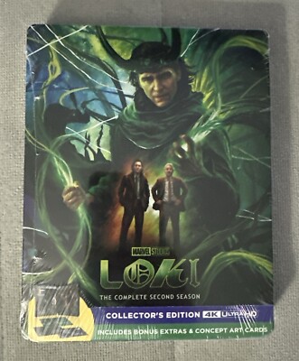 LOKI: THE COMPLETE SECOND SEASON STEELBOOK 4K ULTRA HD NEW! SEALED! Box Ship