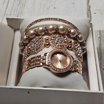 Wrist Watch Rose Gold Folio Watch Set Brand New Folio Watch Rose