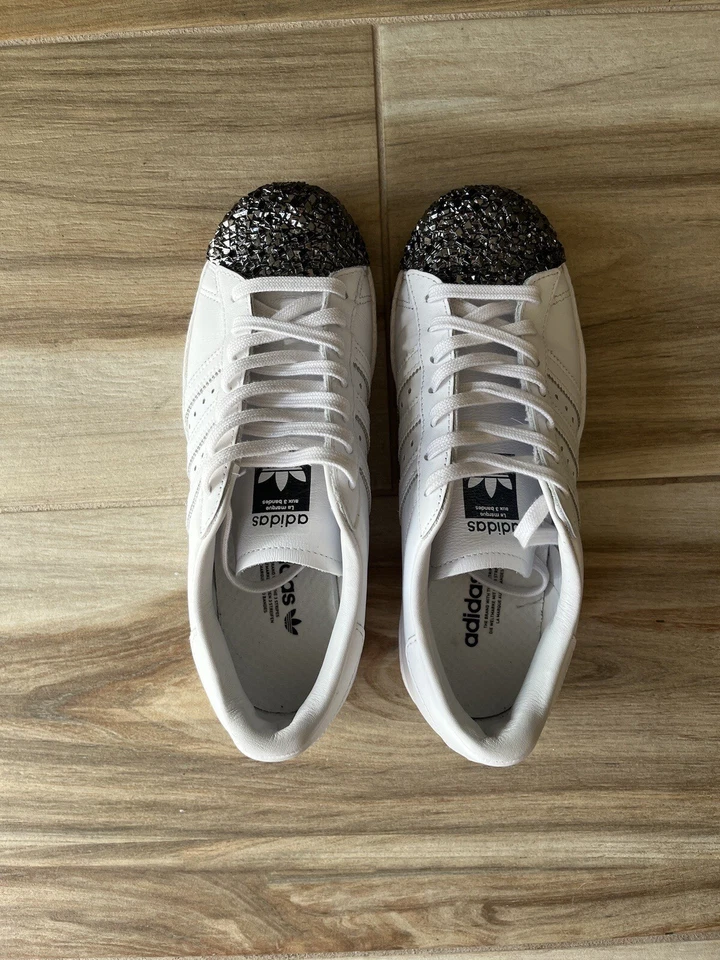 ADIDAS Superstar 80s Original white with Metal Toe Size 6.5 - Image 4 of 4