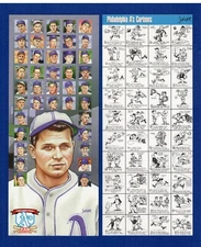 JIMMIE FOXX Philadelphia A's FAN FAVORITES ad/promo card ~ Ronnie Joyner artwork