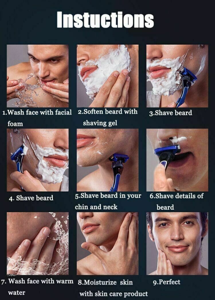 16pcs MACH 3 Men's Razor Blades Refill Replacment Comfortable Shave Trimmer US