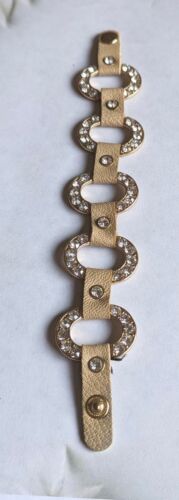 Bracelet en cuir véritable plaqué argent mat Premier Designs « Starlet » - Photo 1/4