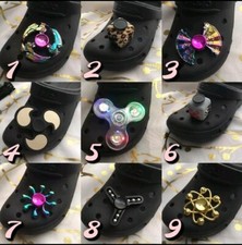 Crocs Handmade jibbitz 1pc fidget spinner cube metallic light up shoe charms 18