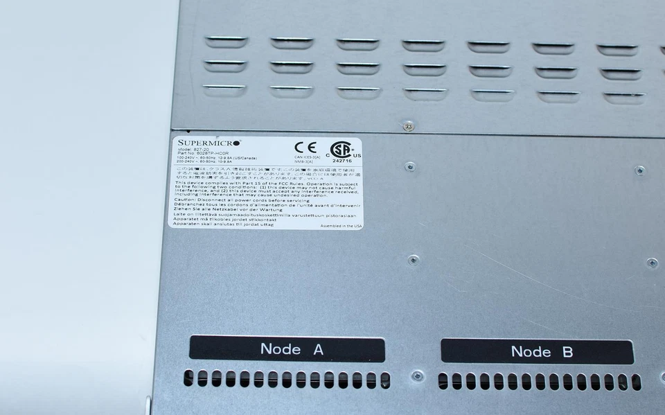 SUPERMICRO 6028TP-HC0R 2U SuperServer 4-Node X10DRT-P 8x LGA2011v3 E5-2600v3/v4 - Image 2 of 4