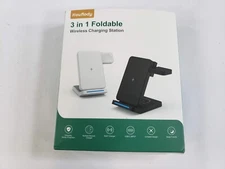 Houflody 3 in 1 Foldable Wireless Charging Station for Google Watch, Buds, Phone