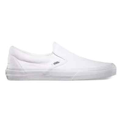 Vans Slip-On True White Canvas Classic Shoes All Size Fast Free Shipping