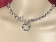 BDSM Day Collar Choker Discreet  Luxury Style Toggle Jewelry Submissive Necklace