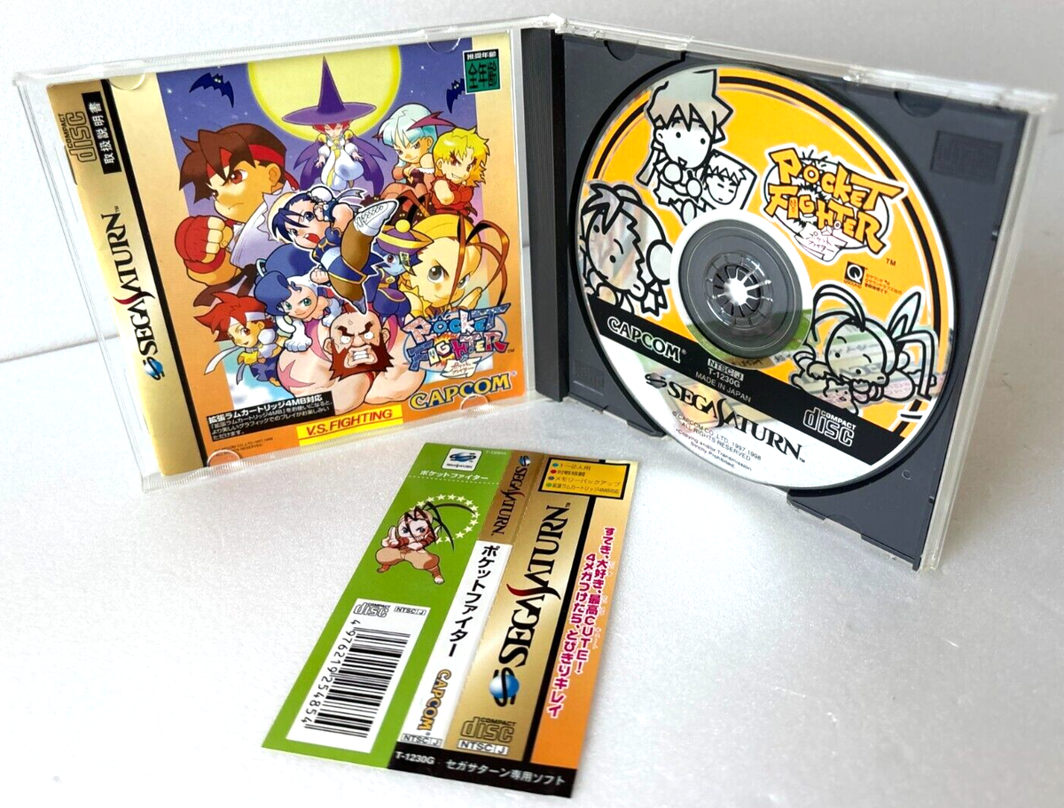 Pocket Fighter Sega Saturn CIB SPINE CAPCOM Super Gem