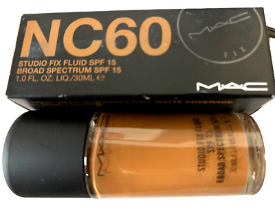 MAC STUDIO FIX FLUID SPF 15 #NC60 - 1fl oz/30mL - NIB