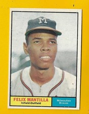 74531 1961 Topps #164 Felix Mantilla BRAVES EX/MT-NM