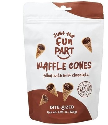 (Pack of 6) Just the Fun Part Waffle Cone Mini Milk Chocolate Bagged 4.23 Oz