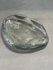 BLENKO Vintage Clear Art Glass Free Form Amoeba Bowl Ashtray Trinket Dish MCM
