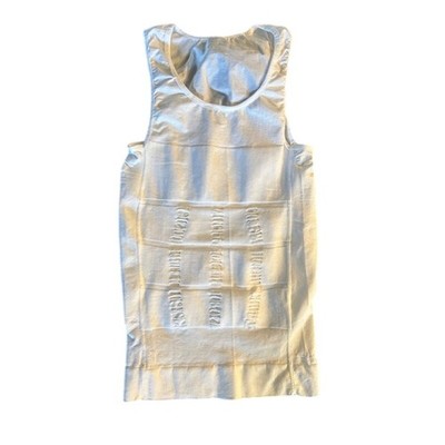 Men s The Natural Posture Compression/Corrector White Tank Top   Size M