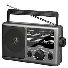 AM FM Portable Radio Battery Operated by 4X D Cell Batteries Or AC Power