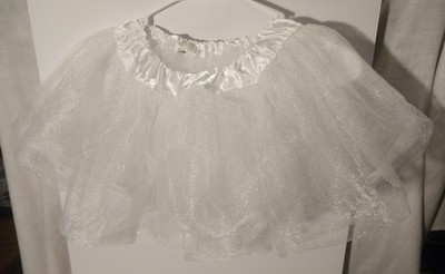 Fluffy White Sparkly 3-Layer Party Tutu for Girls Cute Princess Skirt Costume