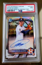 2025 Bowman Chrome Prospects Kevin Alvarez Refractor Auto /499 PSA 9