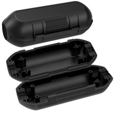 2 Pack Outdoor Extension Cord Cover IP54 Waterproof Box Plug Protector Black