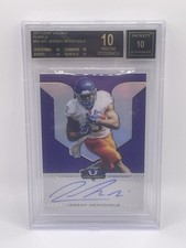 2017 Leaf Valiant Jeremy McNichols #BA-JM1 Purple /15 BGS 10 Autograph RC