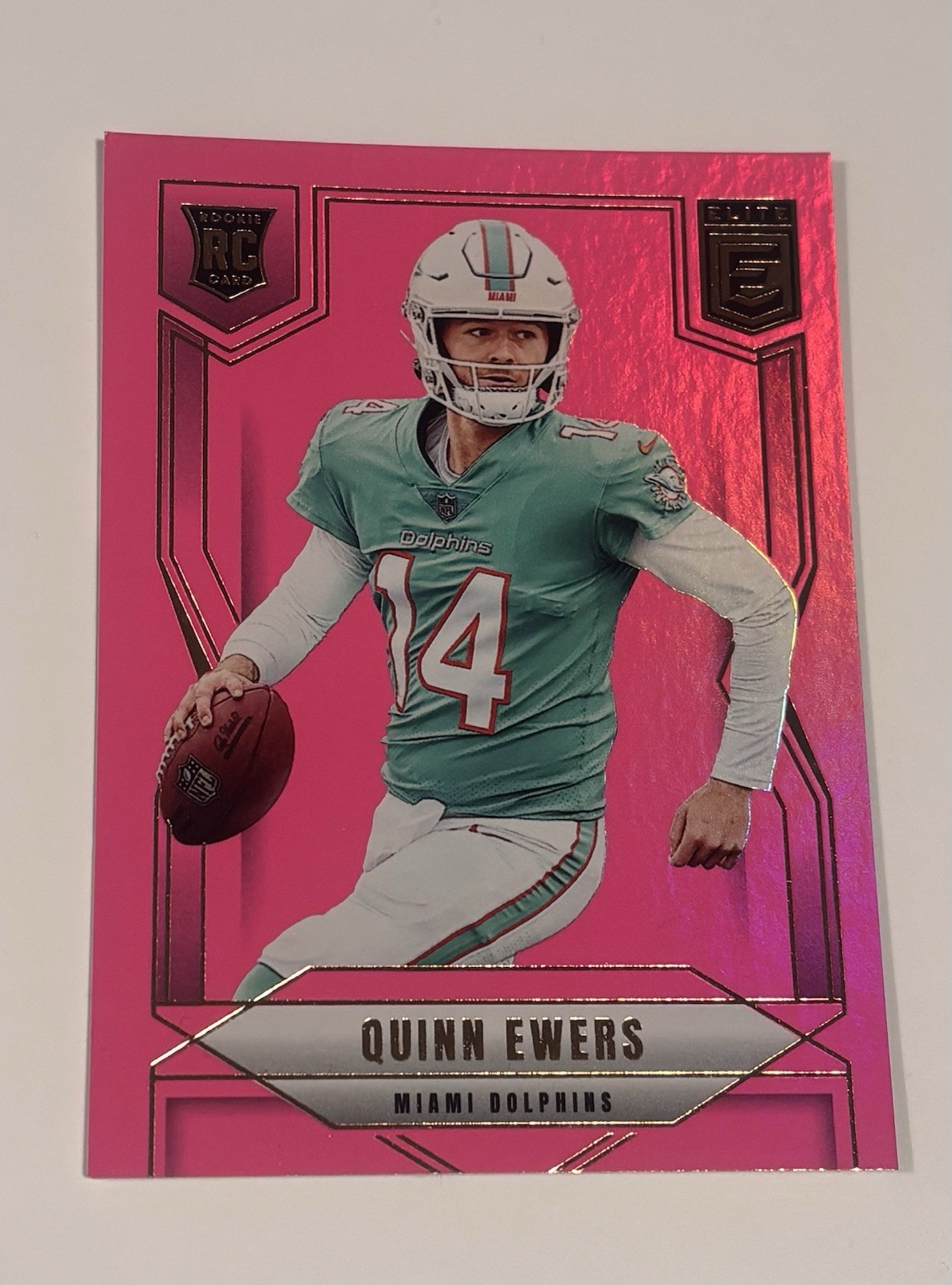 2025 Panini Donruss Elite Quinn Ewers RC PINK # 116 Dolphins
