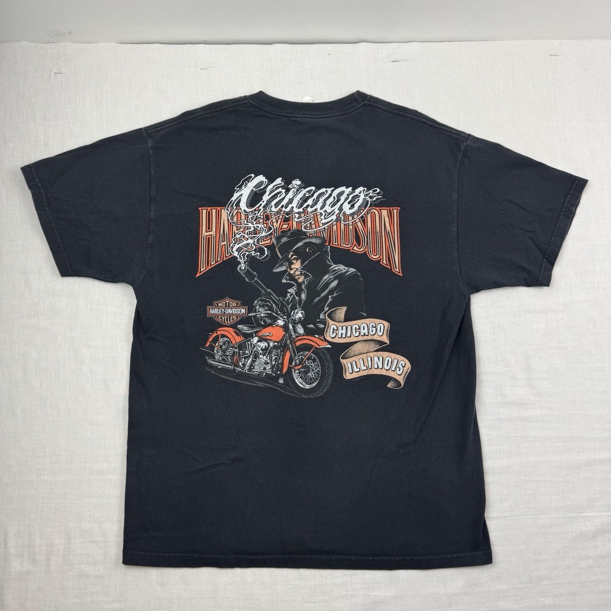 Vintage Harley Davidson Chicago T Shirt Adult Large Biker