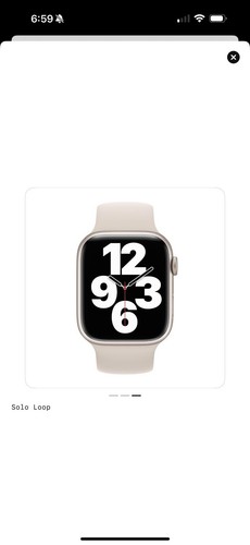 Apple Watch Silicone Solo Loop 45mm (42/44/49) Genuine OEM Starlight Size 6 Used - 第 8/8 張圖片