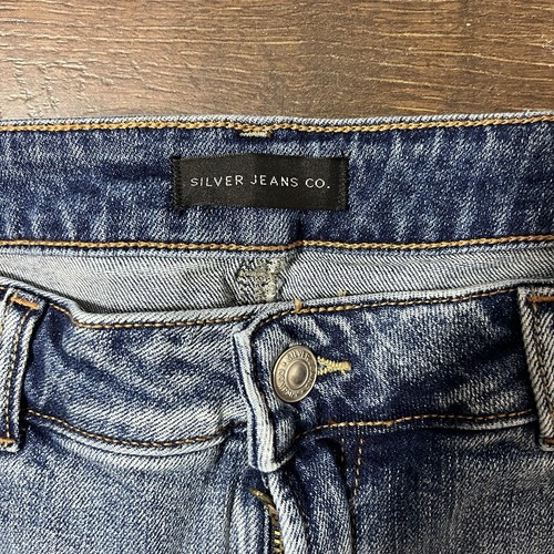 Silver Jeans Women 31x31 Blue Be Low Rise Flare Boot Cut Medium Wash Indigo NWT - Picture 4 of 13