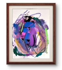 Aleph Original Art 2 14x11  Abstract Expressionism On Paper