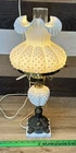 Milk Glass Hurricane Lamp Hobnail MidCentury  Underwriters Laboratory E-188 VTG