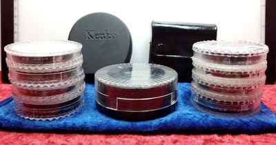 Vtg Kenko 49mm Camera Lens Effect Filters Lot (11) Accessories In Cases 