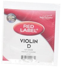 Super Sensitive Red Label Violin D String 4/4...