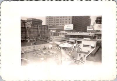 Steeplechase Park Coney Island 1950s Photograph w/ Light Flare & Deckle Edge