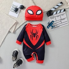 Tutina pigiama + cappellino neonato Spiderman neonati