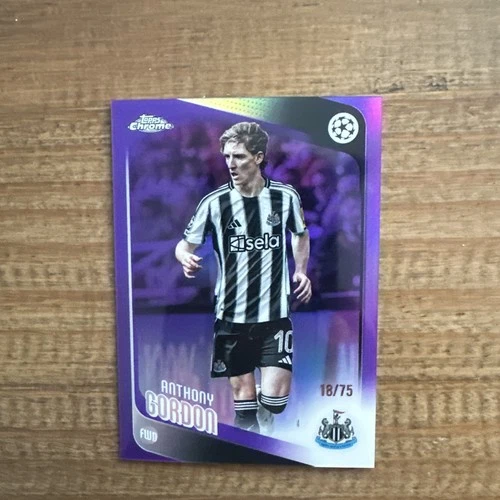 2025-26 Topps Chrome UEFA - Anthony Gordon Newcastle Purple Refractor /75