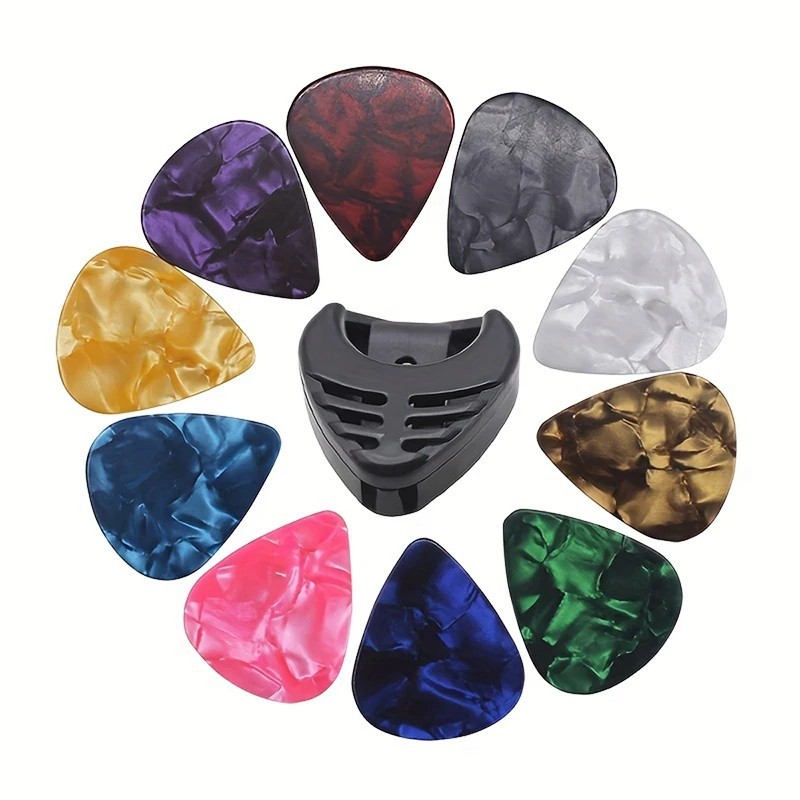5/10pcs Guitar Pick Plectrum Set with Holder for Acoustic Electric Guitar 3
