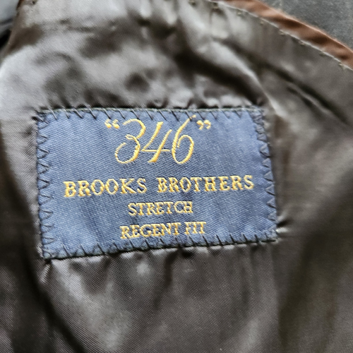 Brooks Brothers 346 Blazer Jacket Mens 41L Black Pinstripe Sport Coat Business - Picture 16 of 20