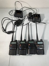 4 Baofeng UV-5R with 2 Chargers 3 Batteries Walkie Talkies 400-520MHz