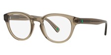 New Polo Ralph Lauren Man Eyeglasses PH2262 Shiny Transparent Light Brown 48mm