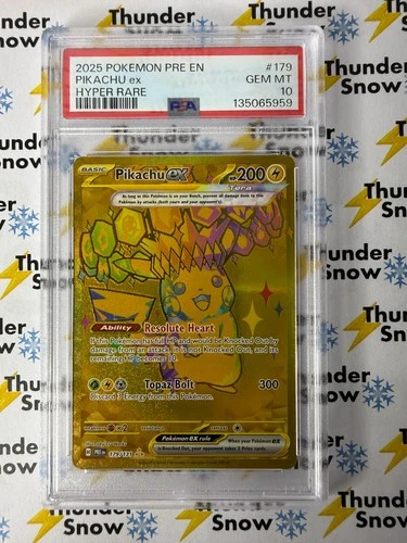 Pikachu ex #179 Hyper Rare Prismatic Evolutions 2025 Pokemon PSA 10 135065959