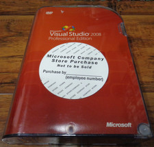 MICROSOFT VISUAL BASIC 2008 PROFESSIONAL EDITION  SQL SERVER DISC VGC W/KEY