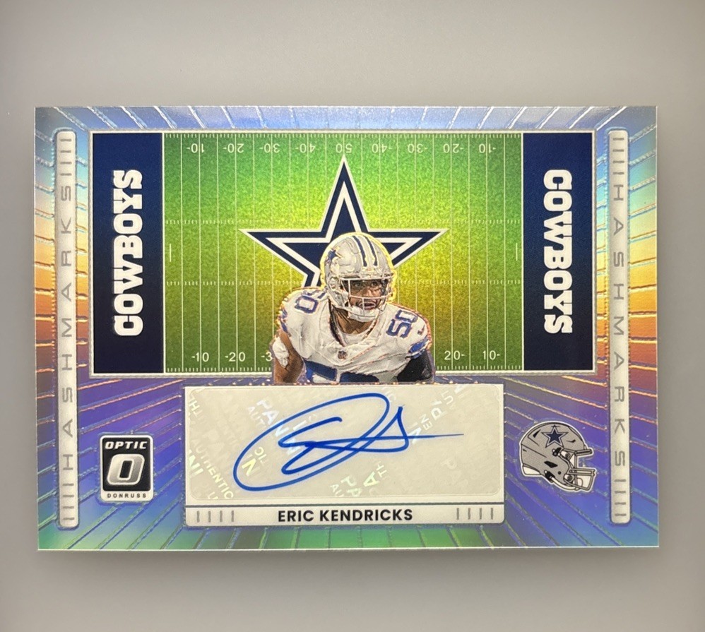 2025 Panini Donruss Optic - Eric Kendricks #HM-EK *Hashmarks Auto Holo Prizm SP