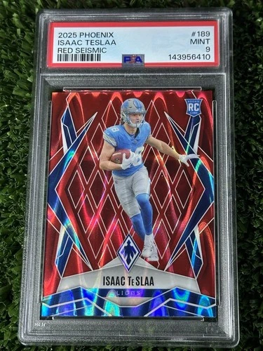 2025 Panini Phoenix Football Red Seismic Isaac TeSlaa #189