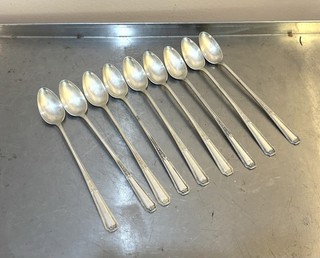 Sterling Silver Spoons Vintage Set Of 9 259 grams net weight