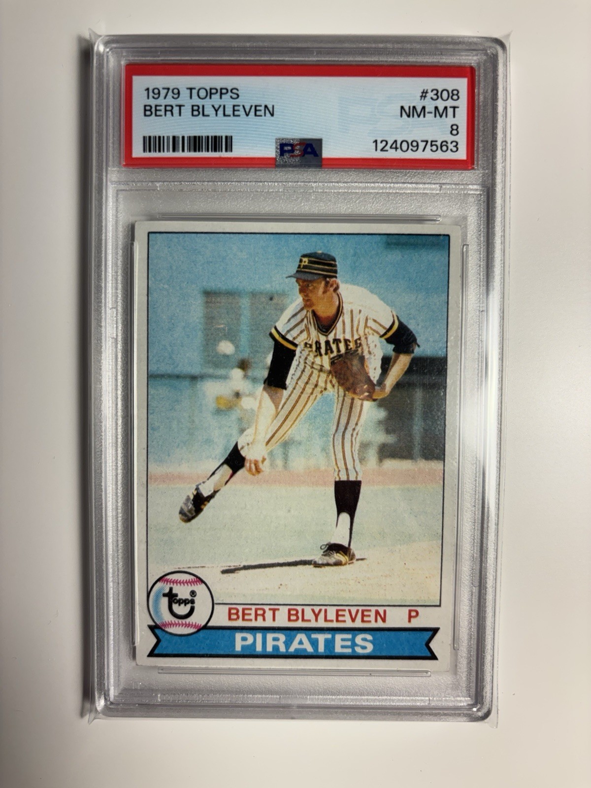 1979 TOPPS #308 BERT BLYLEVEN PIRATES HOF PSA 8 NM-MT 124097563